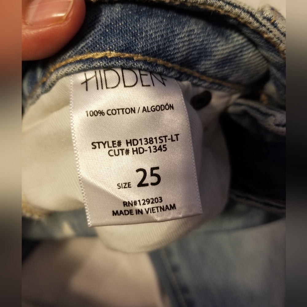 High Rise Distressed Blue Jeans - Picture 7 of 9